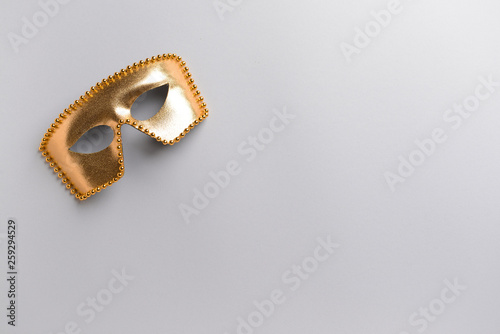 Festive mask on light background