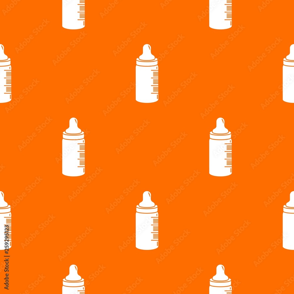 Baby bottle pattern vector orange for any web design best Baby bottle pattern vector orange for any web design best