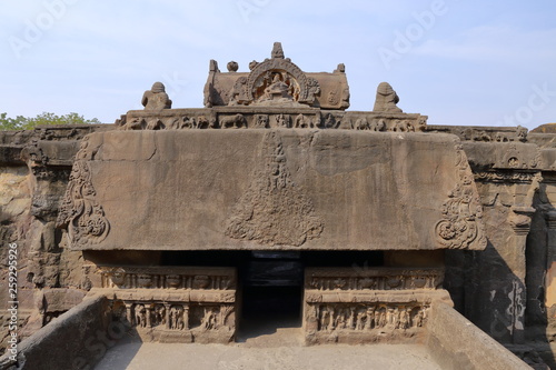 Temple of Ellora caves, the rock-cut temples, AURANGABAD, MAHARASHTRA in central India  photo