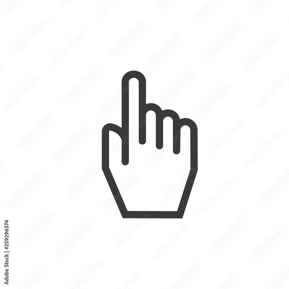 Hand icon on white background. Vector illustration. Hand icon on white background. Vector illustration.