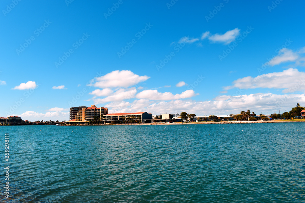view of the lake and blue sky
