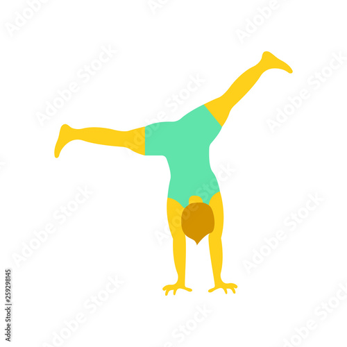 Person cartwheeling emoji vector illustration