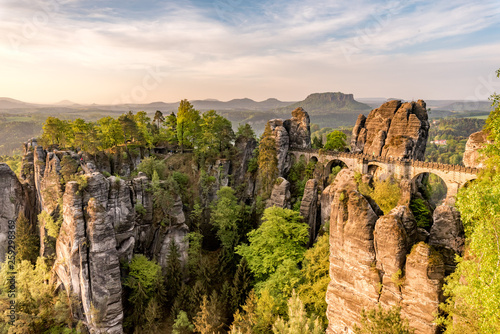 National park Elbsandsteingebirge Germany Basteibridge