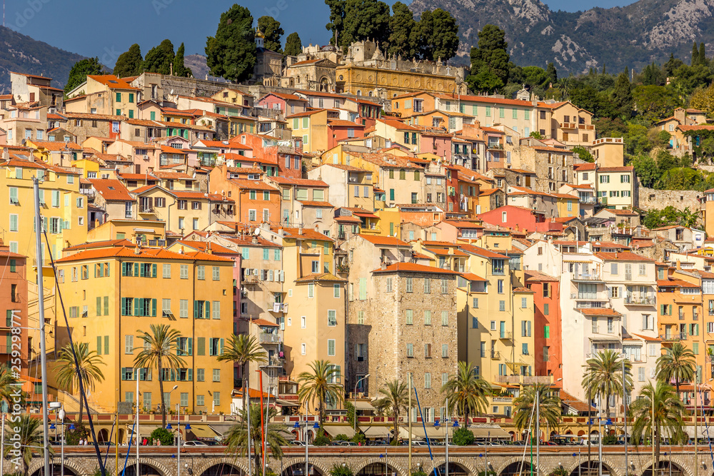 Buildings in Menton, South of France