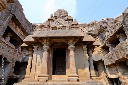 Temple of Ellora caves, the rock-cut temples, AURANGABAD, MAHARASHTRA in central India 