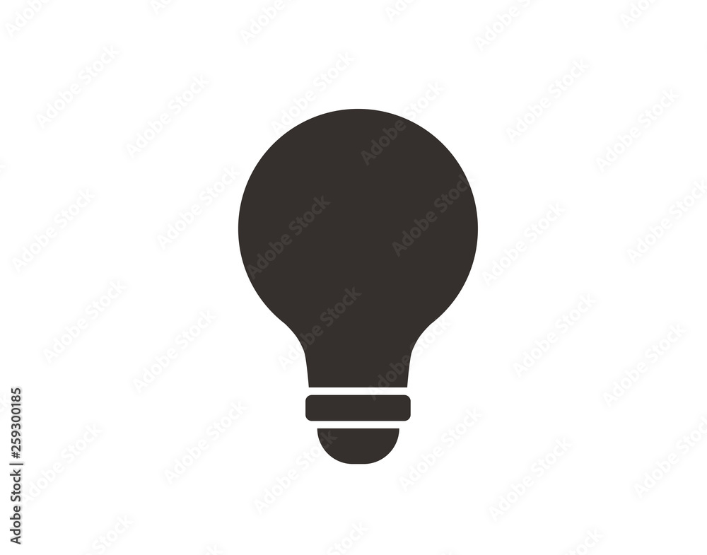 Vector flat lamp (bulb) icon Vector flat lamp (bulb) icon