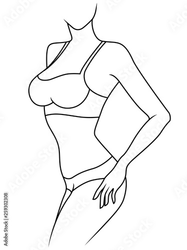 Graceful slim woman