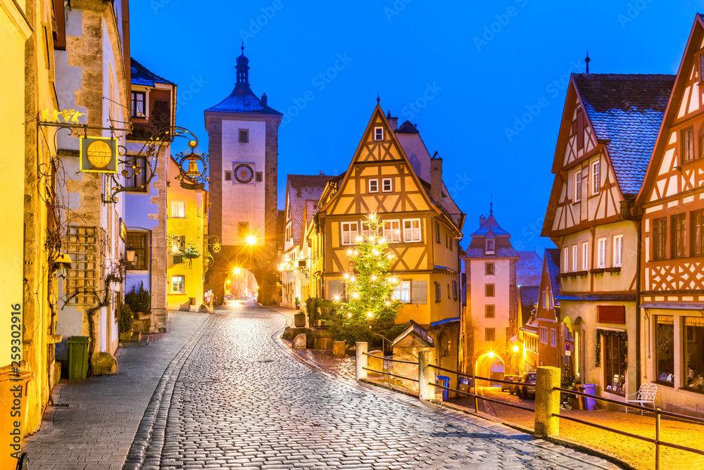 Rothenburg ob der Tauber, Bavaria, Germany - obrazy, fototapety, plakaty 