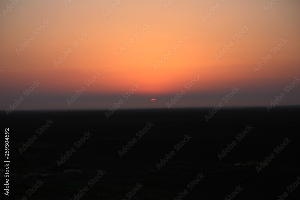 sunset colors landscape