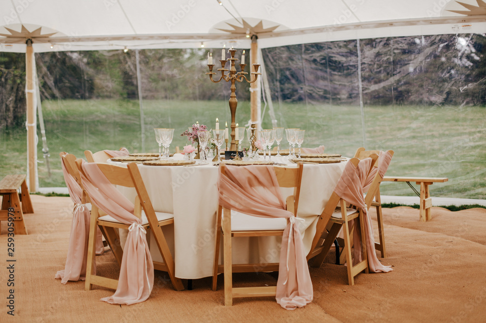 Marquee table and chairs store