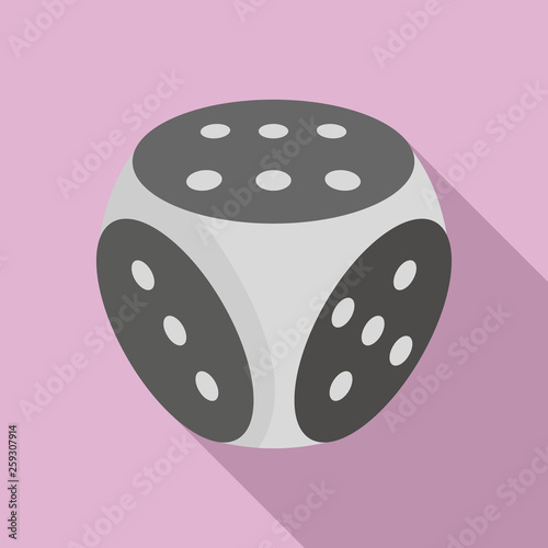 Fortune dice icon. Flat illustration of fortune dice vector icon for web design