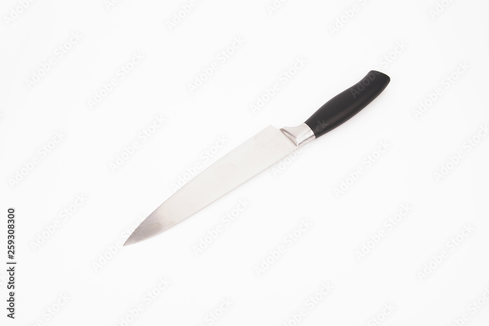 Chef's kitchen knife isolated on white background. Chef's kitchen knife isolated on white background.
