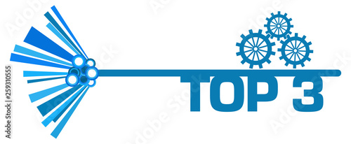 Top Three Gears Blue Graphical Element 