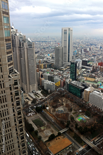 The view of Tokyo Shinjuku seen from the observation room of Tokyo Metropolitan Government