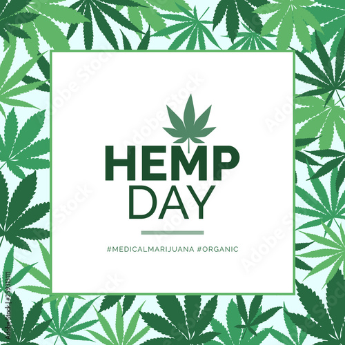 Hemp day and medical marijuana advertisement