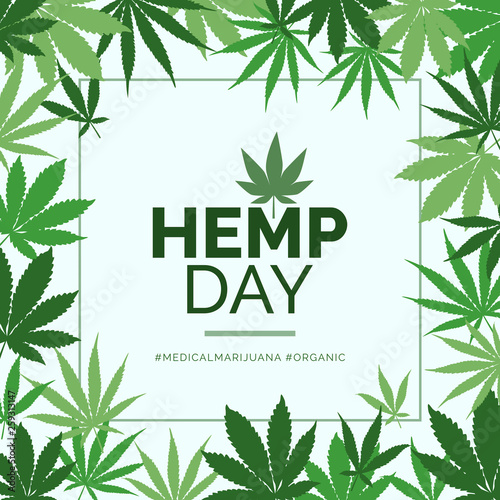 Hemp day and medical marijuana advertisement