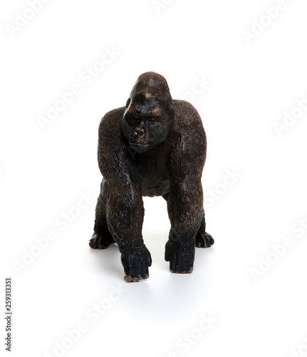 Toy gorilla  isolated on white