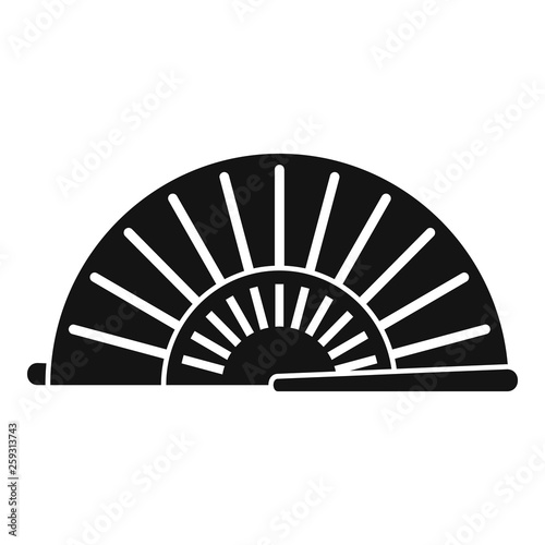 Tradition hand fan icon. Simple illustration of tradition hand fan vector icon for web design isolated on white background