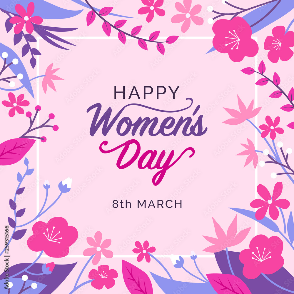 Happy women's day holiday design