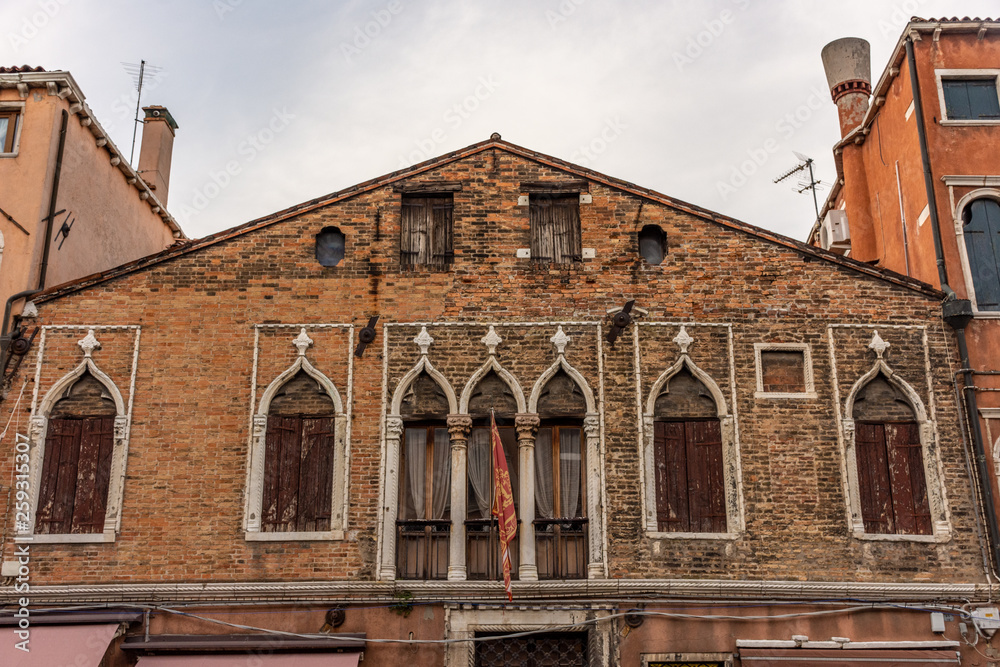 Italy, Venice, Murano, architectural elements and details in the historic center. Italy, Venice, Murano, architectural elements and details in the historic center.
