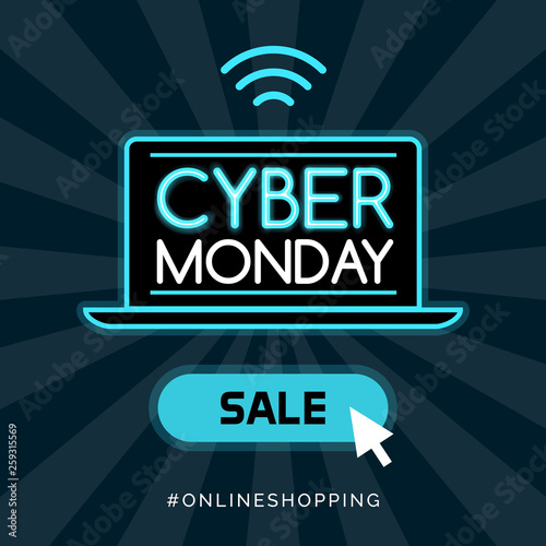 Cyber monday promotional sale