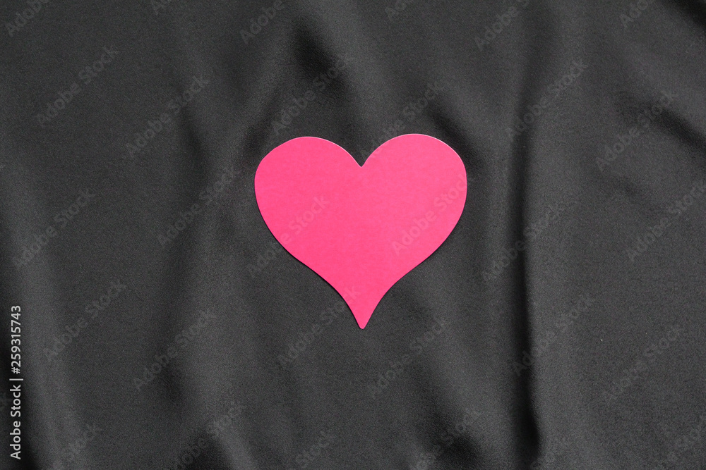 Red heart on a black background. Symbol of love. Background - black ...
