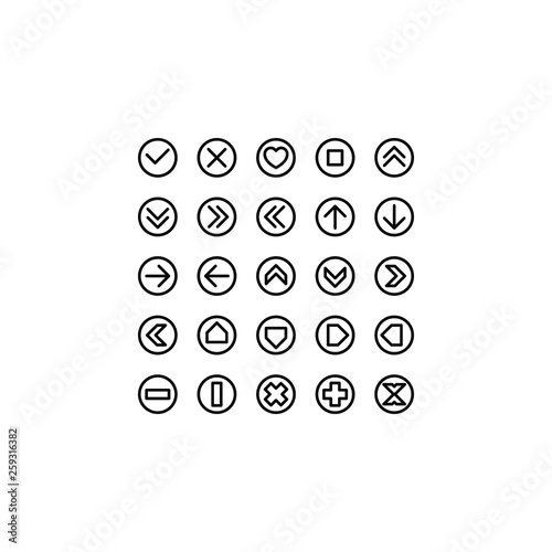 Set of 25 icons for user interface and web