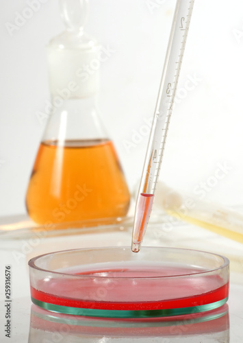 image of laboratory glassware closeup