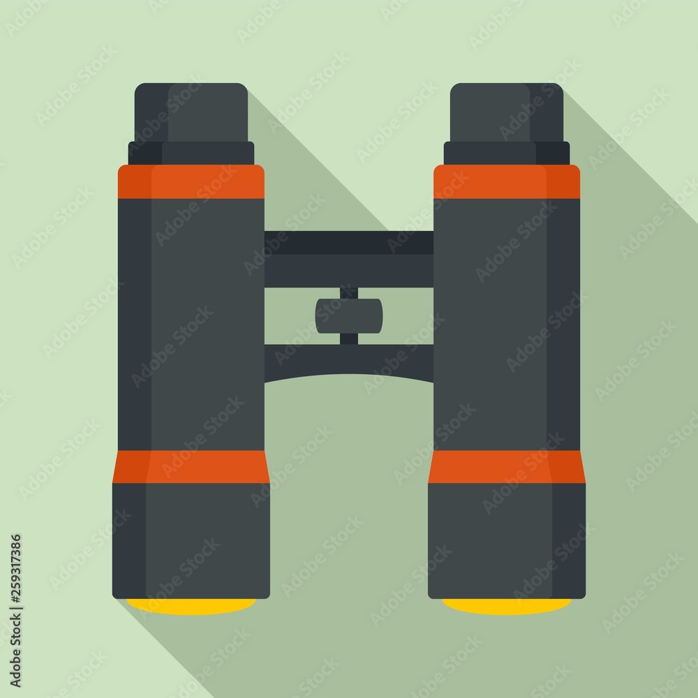 Lifeguard binoculars icon. Flat illustration of lifeguard binoculars vector icon for web design Lifeguard binoculars icon. Flat illustration of lifeguard binoculars vector icon for web design