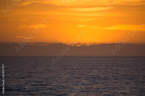 sunset on the beach