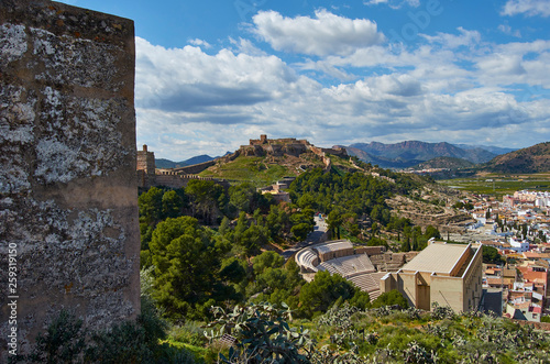 Old medieval walls of the Castle of Sagunto