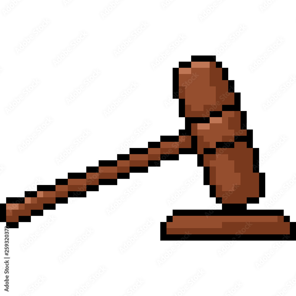 vector pixel art hammer judge vector pixel art hammer judge