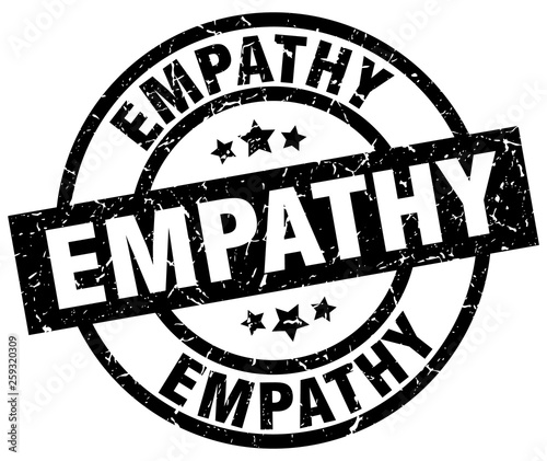 empathy round grunge black stamp