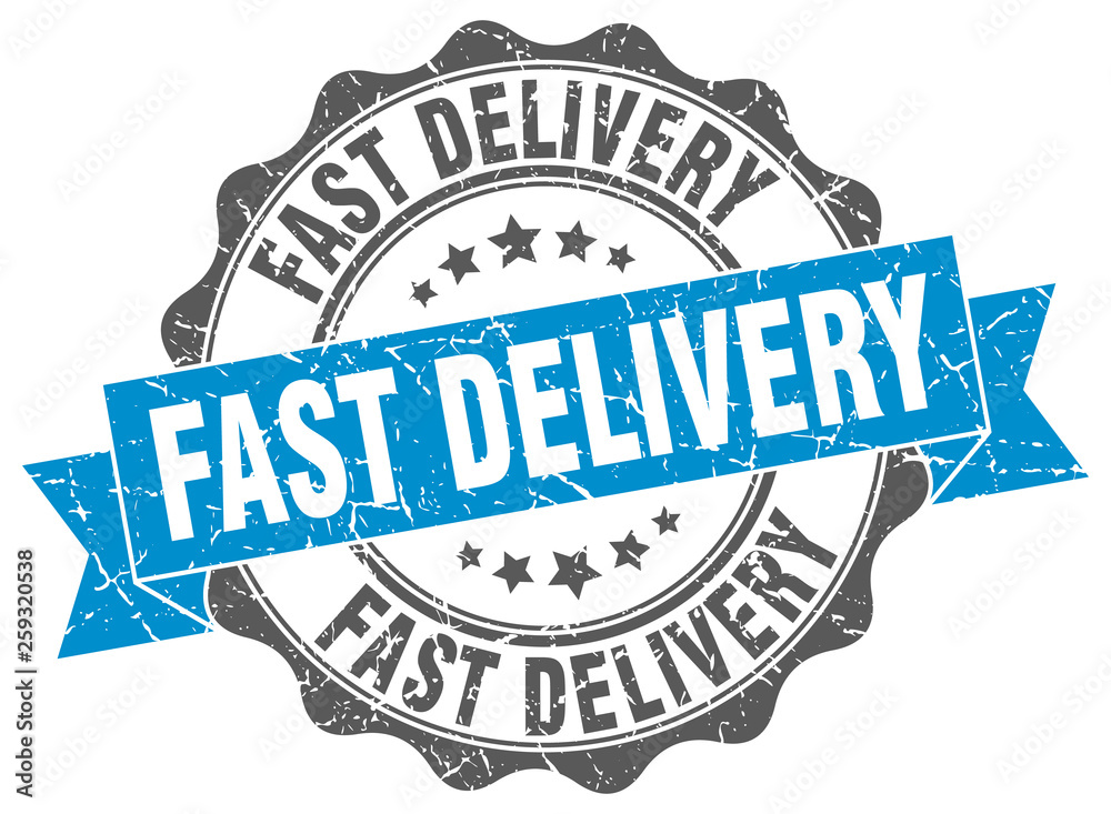 Fototapeta premium fast delivery stamp. sign. seal