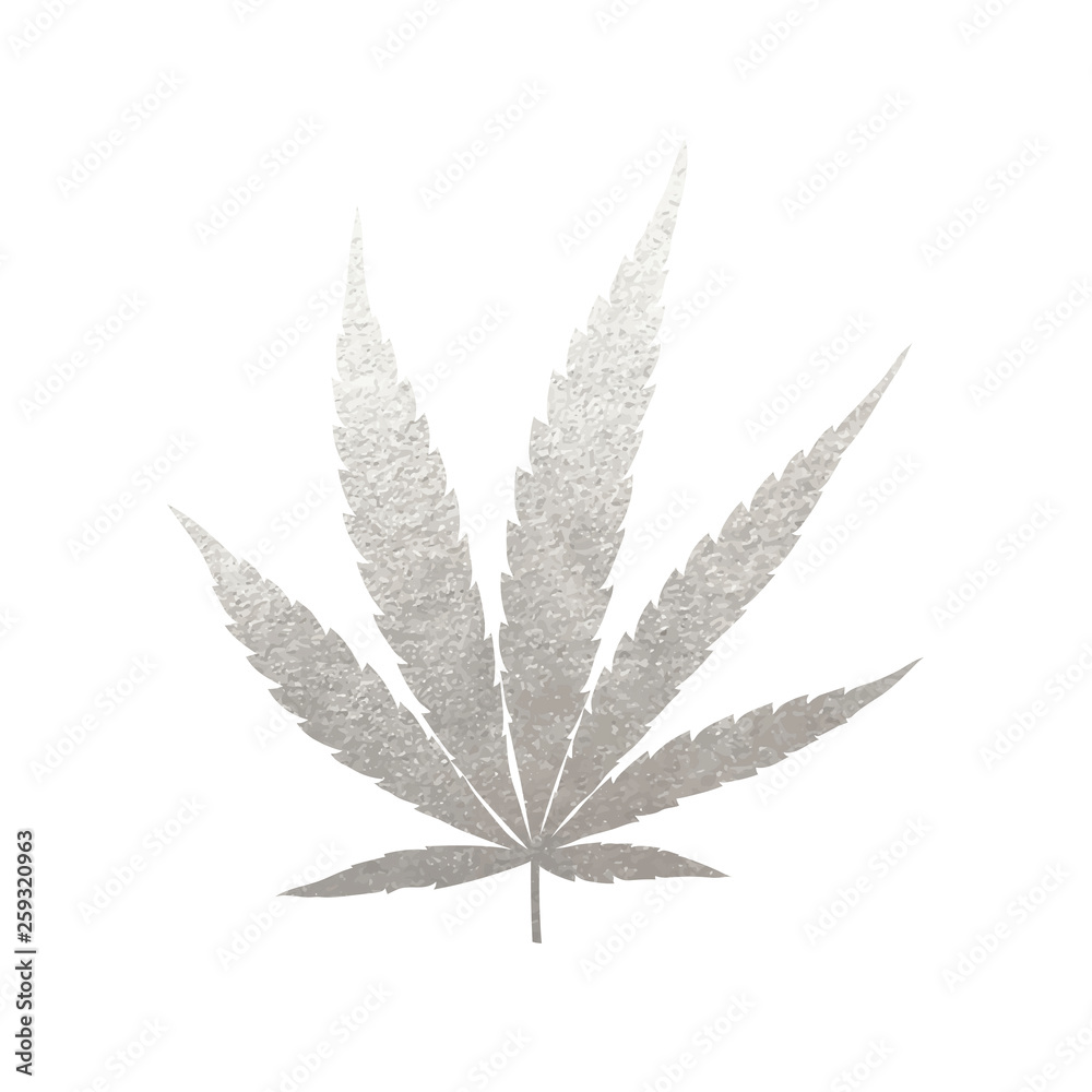 Silver cannabis leaf vector Silver cannabis leaf vector