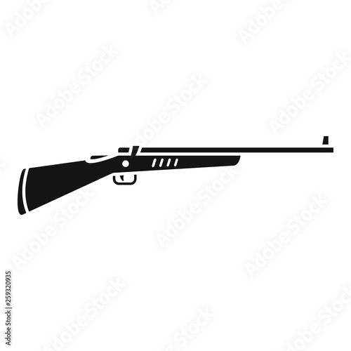Old hunting rifle icon. Simple illustration of old hunting rifle vector icon for web design isolated on white background