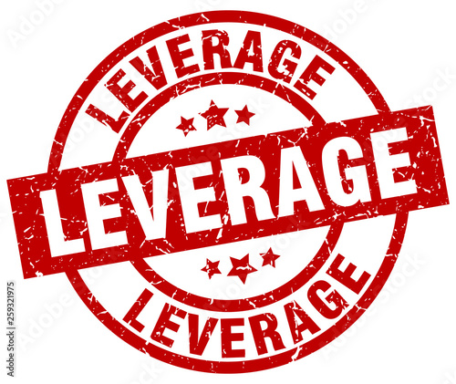 leverage round red grunge stamp