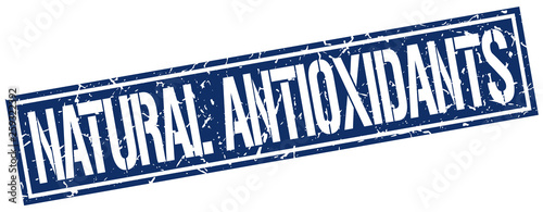 natural antioxidants square grunge stamp