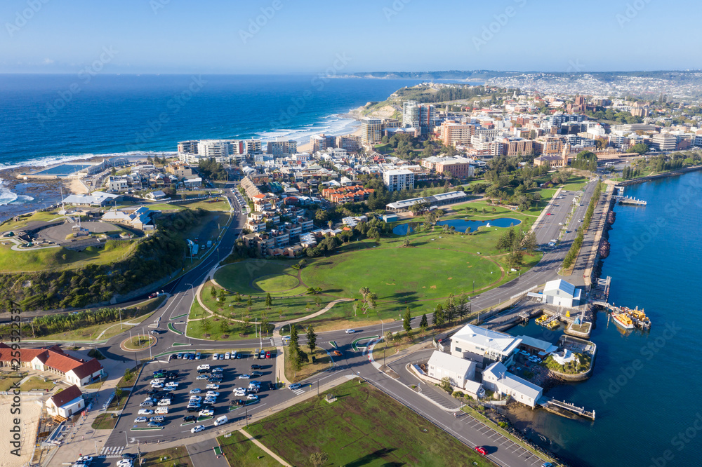 Newcastle Australia - aerial view of city
