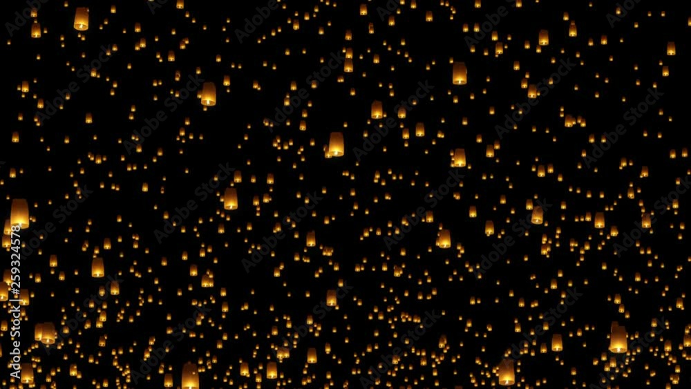 Sky Lantern Festival 4K Looped Animation Overlay Sky Lantern Festival 4K Looped Animation Overlay