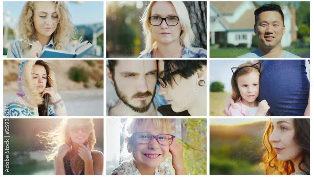 A collage of portraits of young people