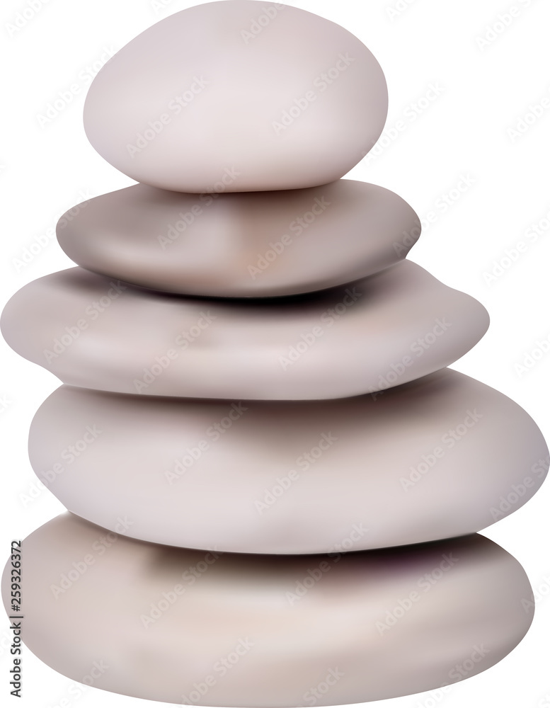 five isolated light stones illustration five isolated light stones illustration