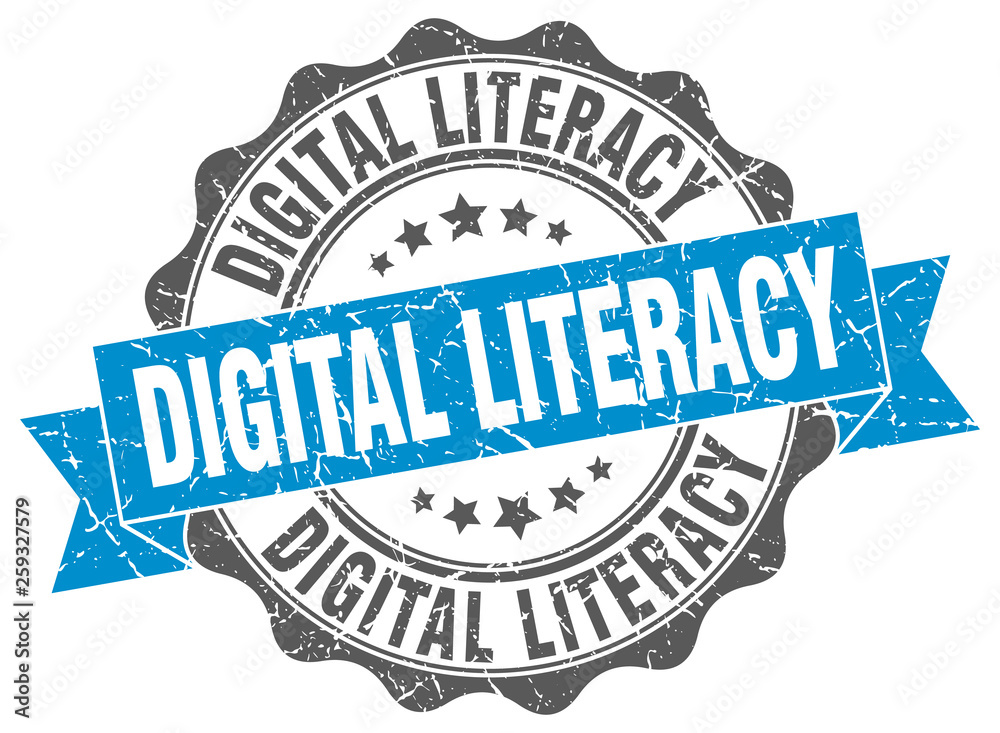 Fototapeta premium digital literacy stamp. sign. seal