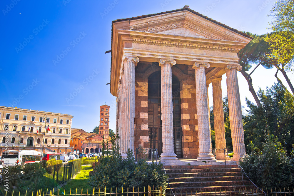 Temple of Portuno acient landmark of eternal city of Rome