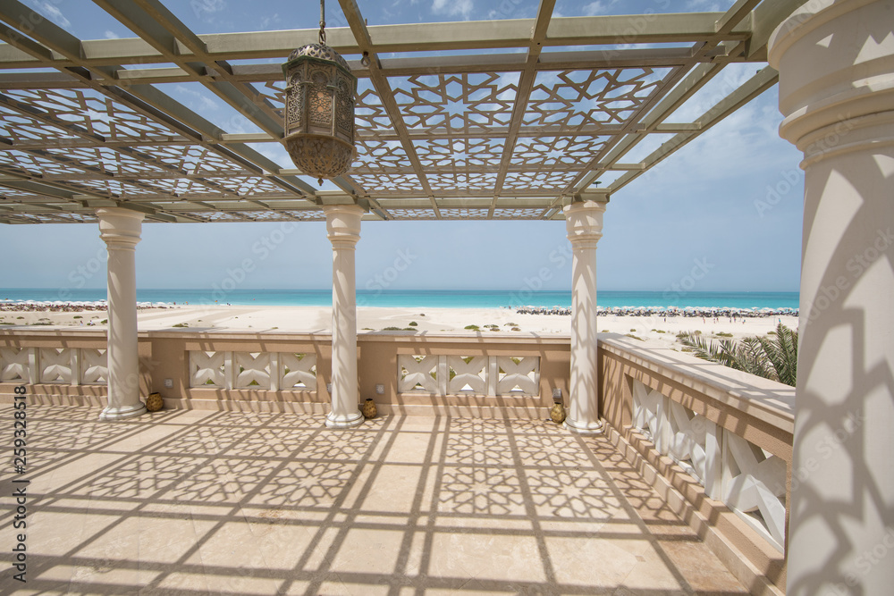 Fototapeta premium outdoor space in the resort,gazebo