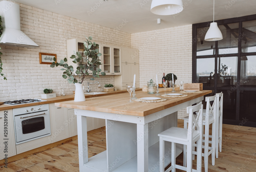 kitchen interior loft style modern minimalism