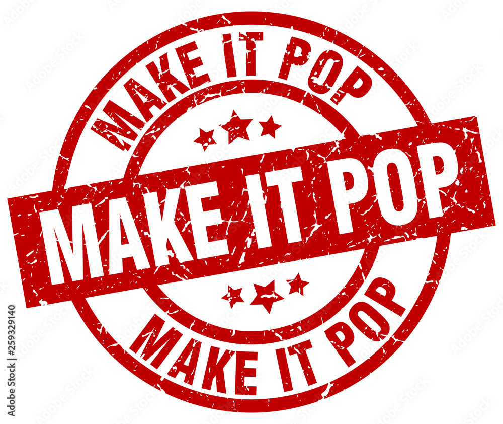 make it pop round red grunge stamp make it pop round red grunge stamp
