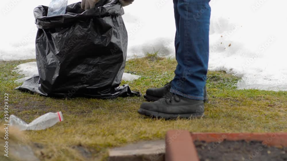 Collection of plastic bottles for recycling. Plastic trash close up. Step on the plastic bottle foot. Collection of plastic bottles for recycling. Plastic trash close up. Step on the plastic bottle foot.
