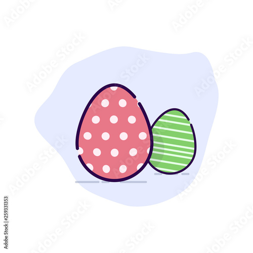 Easter eggs. Vector illustration. Eggs vector icons flat style. Easter eggs isolated vector. - stock vector