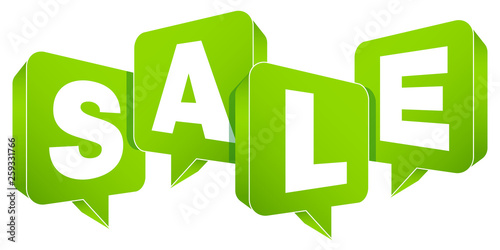 Sprechblasen "SALE" Grün